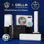della 10000 btu energy saving window air conditioner, side view