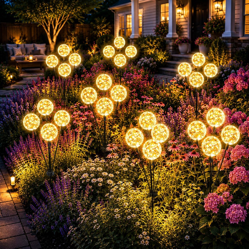 vignuto Solar Lights Outdoor Waterproof, 4 Packs, Solar Globe Lights, Garden Decor, Patio Decor, Unique Gifts for Women, Gifts for Grandma