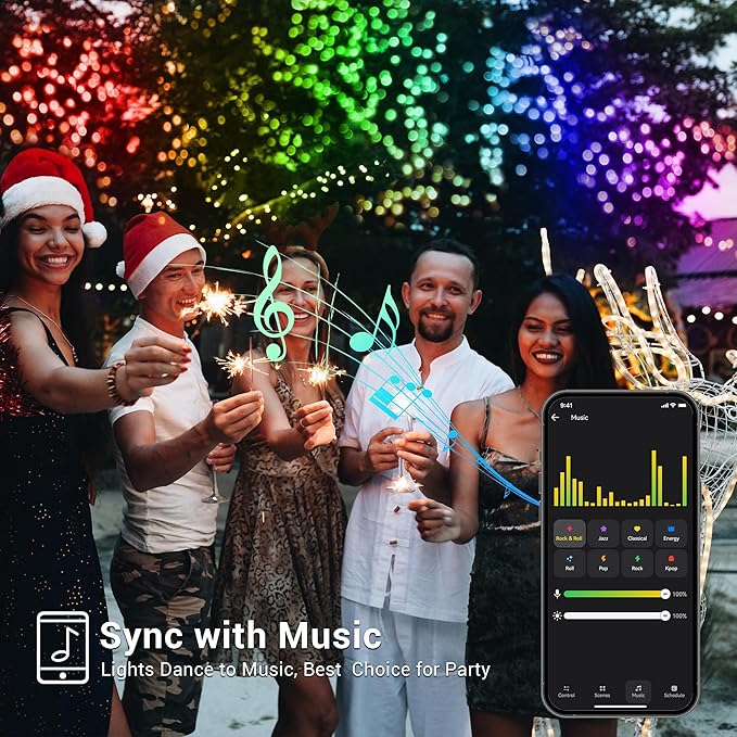 Brizled Smart Color Changing Christmas Lights, 66ft 200LED WiFi String Lights App Control, Dimmable Christmas Lights, RGB Xmas Tree Lights Work with Alexa & Google Home for Outdoor Indoor Party Decor