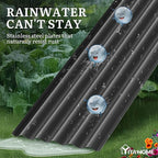 YITAHOME 17" Tall 9 in 1 Raised Garden Bed Kit,96x24 in Large Galvanized Metal Planter Box with Gloves & Safety Rubber, Outdoor Flower Bed for Plants Vegetables Flowers, Black