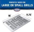 Kingsford Heavy Duty Disposable Grill Liners, 16 x 11.75 Inch, 14 Count | Aluminum foil design, prevents food and sauce from falling through grates, for outdoor BBQ grills daily