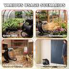 greenhouse heater with digital thermostat, 1500w grow tent, package contents