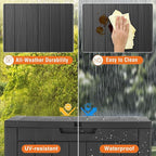 Sweetcrispy Deck Box with 31 Gallon Capacity, Weatherproof Resin Lockable Outdoor Storage for Secure Package Deliveries and Indoor Storage in Garden or Patio, Backyard, Modern Black