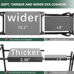 FLINTER Garden Kneelers Seat, Stable and Save Tip-Resistant Design 10.2" Wider Garden Kneeler and Seat with Handle, Heavy Duty Gardening Stool for Seniors, Gardening Weeding Bench for Parents - Black