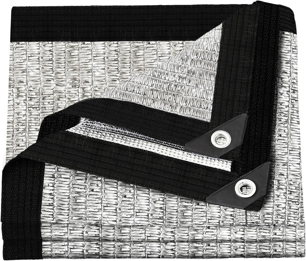 shade cloth-80% aluminum sunblock neting,durable mesh tarp with, front angle view