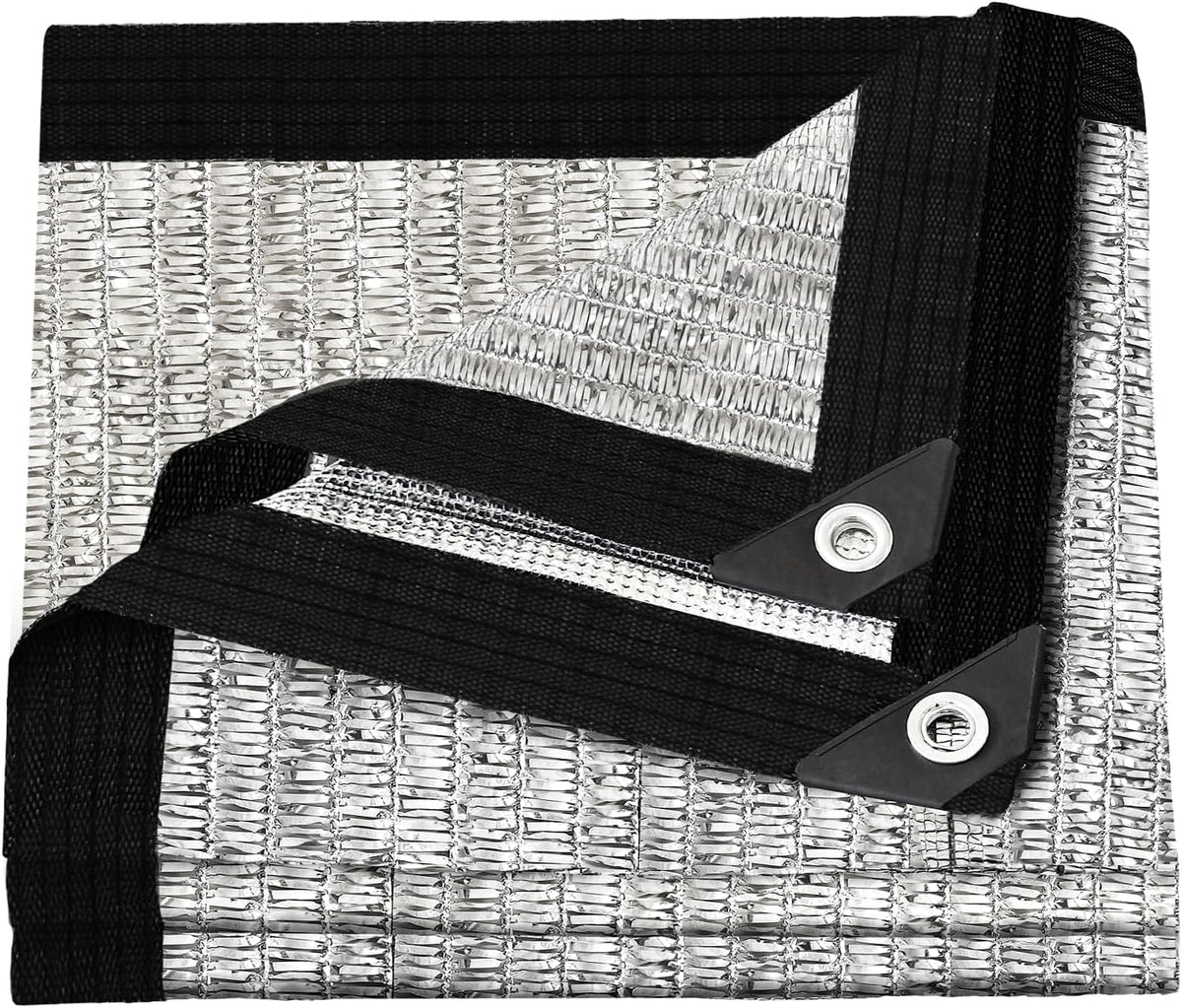 shade cloth-80% aluminum sunblock neting,durable mesh tarp with, front angle view