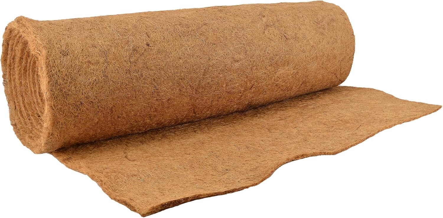 Arcadia Garden Products 1607 36” x 33' Coconut Coir Fiber Liner Roll, Natural Garden Planter Flower Basket Sheets for Plants