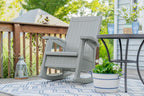 Suncast Outdoor Patio Rocking Chair, Under Seat Storage, Dove Gray