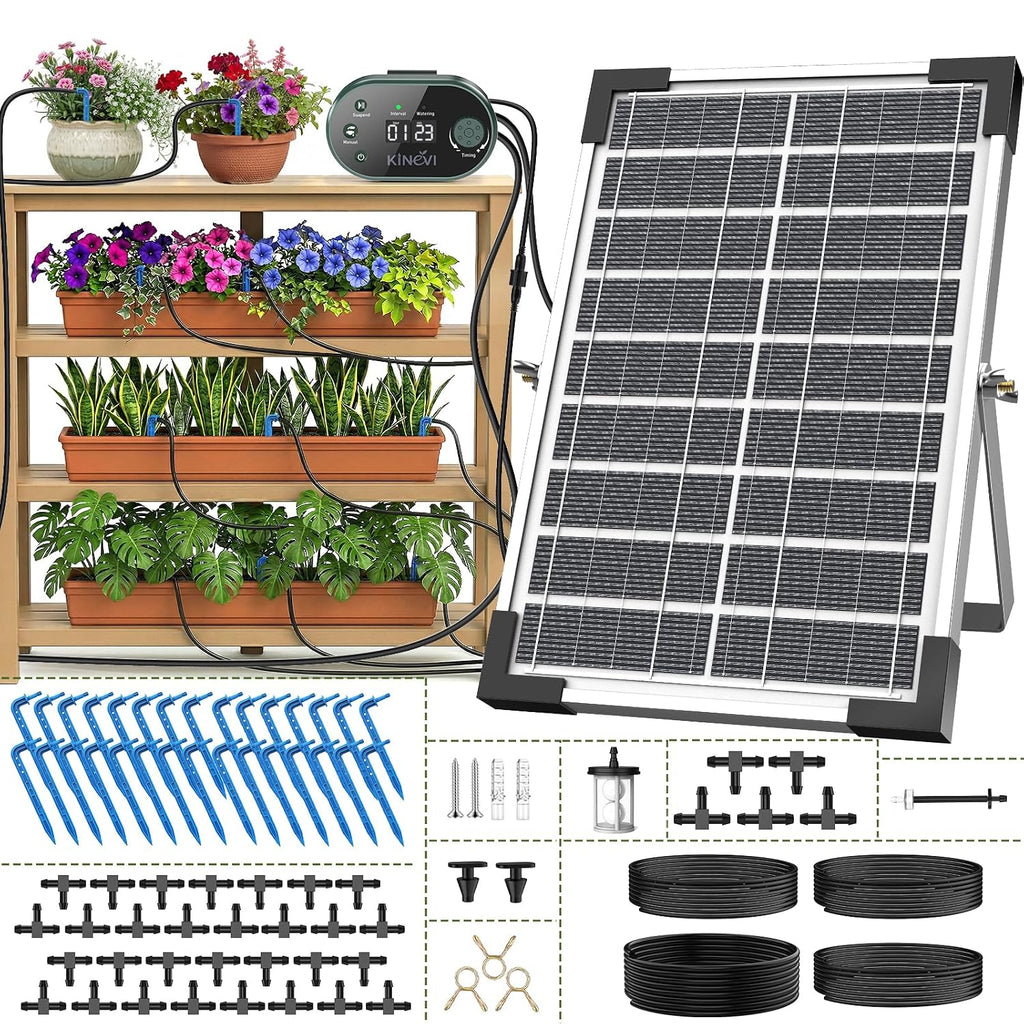 solar drip irrigation system, auto plant waterer for, main product view