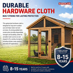 SANZEUS Hardware Cloth, 48in x 100ft 1/2in Mesh, 19GA Chicken Wire Fencing | Hot-dip galvanized after welding, heavy-duty wire mesh, rust resistant, chicken coops, garden beds, rabbit cages, tree guards