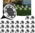 incx 24pack solar ground lights outdoor, 8 led, main product view
