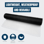 mekkapro deer fence net 7x65ft 40gsm heavy-duty mesh showing dimensions