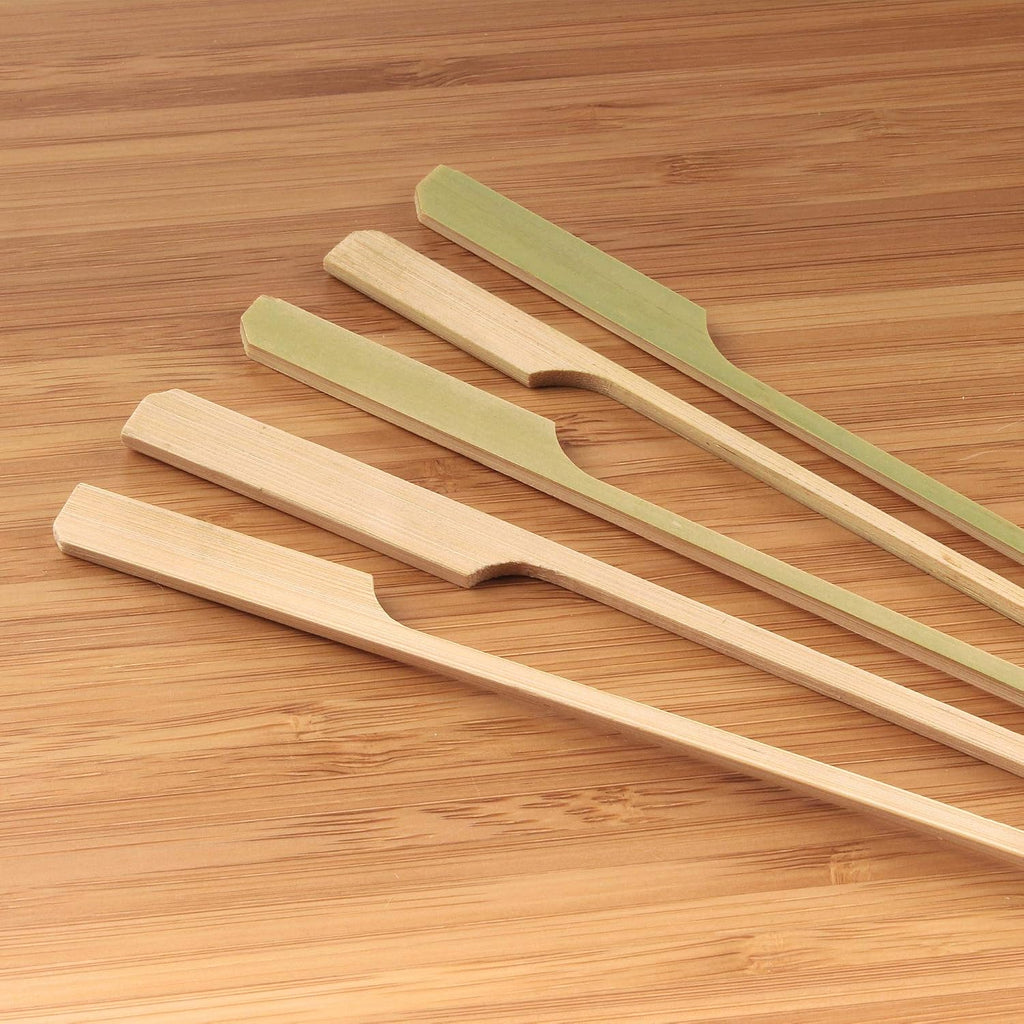 BambooMN 2.7" Bamboo Paddle Pick Skewers for Food, Drinks, Appetizers - 10,000 Pieces