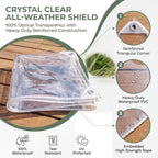 clear vinyl tarp, 8' x 10', 14 mil showing dimensions