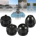 Goldlife Pond Fountain Aerator Nozzle - N3 Nozzle Kit, 4-in-1 Unique Water Flow Modes, Black ABS Water Spray Sprinkler Head, Replacement Fountain Aerator Pump Nozzle for Garden Pond Lake