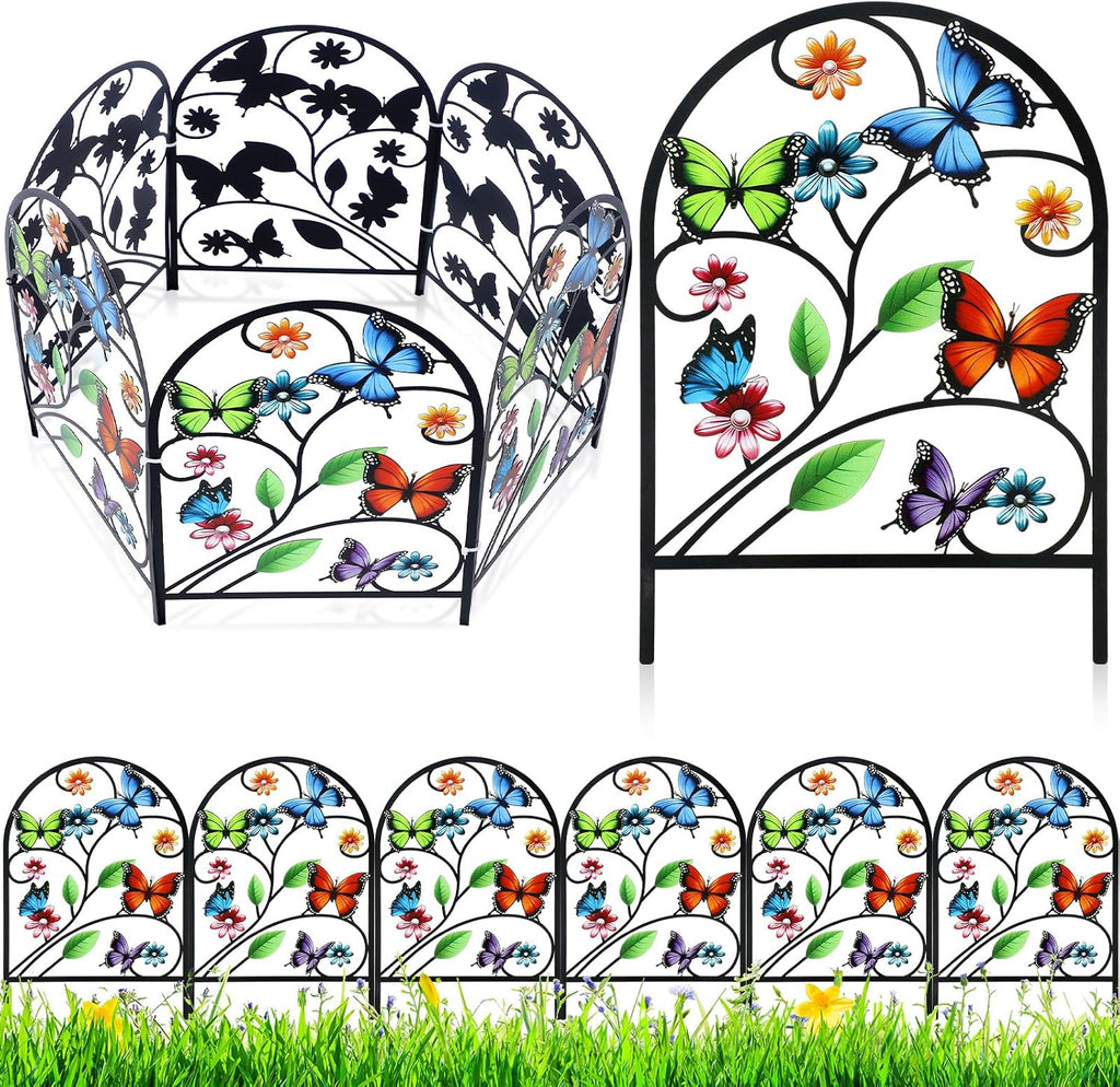 yaocom 6 pack butterfly garden fence 16.5" h, main product view