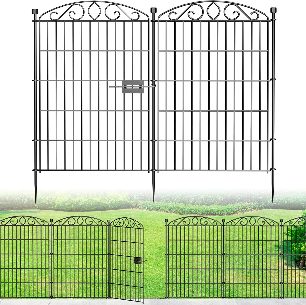 12 panel no dig decorative garden fence with, main product view
