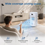 swamp cooler, 3-in-1 portable air conditioners，evaporative air cooler showing dimensions