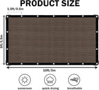 Sun Shade Cloth with Grommets,90% UV Protection Shade Fabric,Pergola Shade Cover Canopy Fence Privacy Screen Balcony,Brown Sunshades for Patio Pergola Garden Backyard Outdoor,Mocha-5x10FT