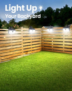 LUHLEE 176LED Clip on Solar Lights Outdoor, 600LM Solar Motion Lights Outdoor with 180° Wide Angle, IP65 Waterproof Portable Solar Fence Lights Outdoor for Fence, Gutter, Garden, Camping, Patio 2Pack