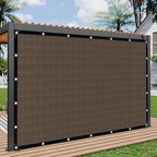 Sun Shade Cloth with Grommets,90% UV Protection Shade Fabric,Pergola Shade Cover Canopy Fence Privacy Screen Balcony,Brown Sunshades for Patio Pergola Garden Backyard Outdoor,Mocha-8x8FT