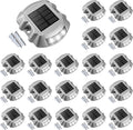 volisun solar deck driveway dock lights,solar pathway lights,white, main product view