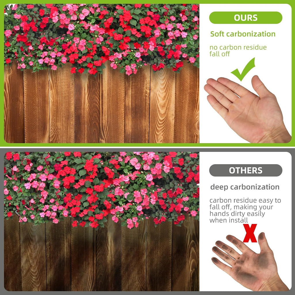 linshry wood garden edging fence, flower bed edging, package contents