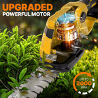 ogery 21v cordless hedge trimmer & grass shears, close-up detail