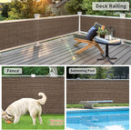 LOVE STORY Balcony Privacy Screen, 3'x4' Deck Shield Screen Fence Cover,UV Protection and Weather-Resistant,3 FT Height for Deck, Patio, Backyard, Outdoor Pool, Porch, Railing, Brown