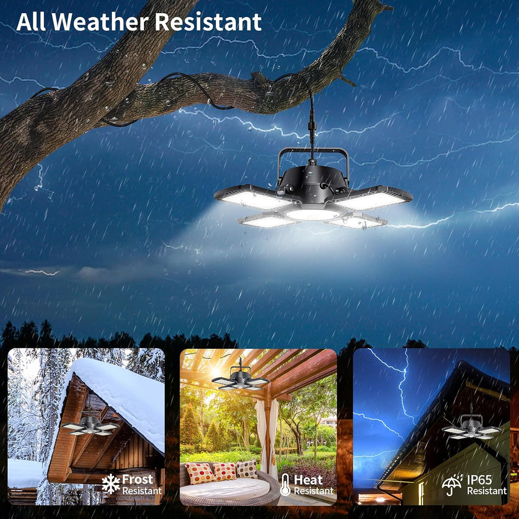 auzev solar shed light indoor outdoor upgrade 176, side view