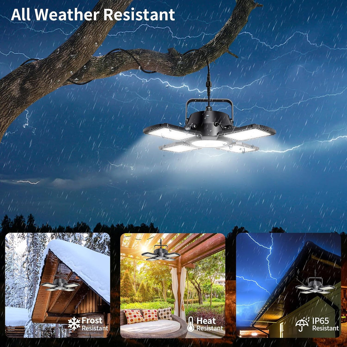 auzev solar shed light indoor outdoor upgrade 176, side view