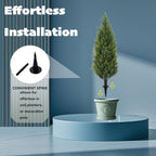 ecolvant 3ft artificial cedar topiary trees with ground, package contents