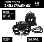 Bear Butt Kodiak Hammock Straps for Trees - 20 Feet Long, 40 Combined Loops - Holds 1000 Pounds - Camping Accessories With Carabiner