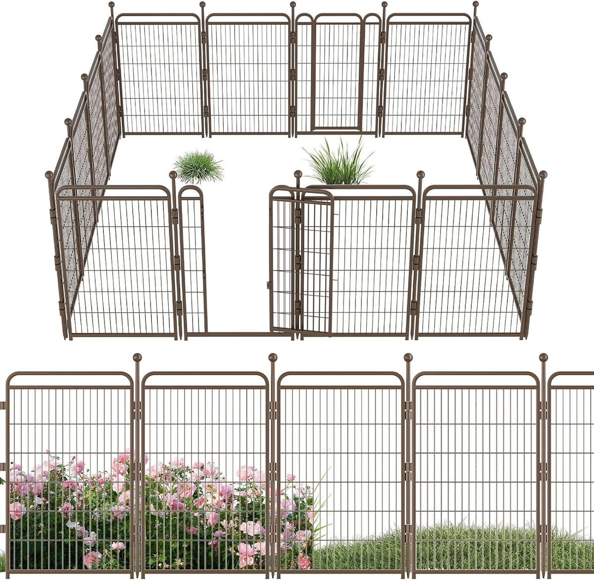 40 in(h) decorative garden fence outdoor for yard, main product view