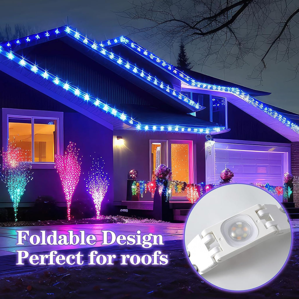 Cinnvoice Gable Light Clips Compatible with Govee H706 with Screws Compatible with Govee Pro Permanent Outdoor Lights with Roof Pitches Cable Management(White,6 Pack)