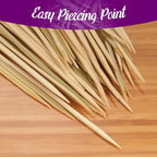 BambooMN 2.7" Bamboo Paddle Pick Skewers for Food, Drinks, Appetizers - 10,000 Pieces