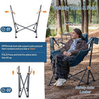 TIMBER RIDGE Hammock Camping Chair with Adjustable Backrest, Heavy Duty Folding Hammock Chair Supports 300lbs, Portable Hammock Chair for Camping, Travelling and Patio, Blue 2 Pack