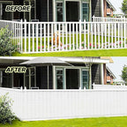 LOVE STORY Balcony Privacy Screen, 3'x12' Deck Shield Screen Fence Cover,UV Protection and Weather-Resistant,3 FT Height for Deck, Patio, Backyard, Outdoor Pool, Porch, Railing, White