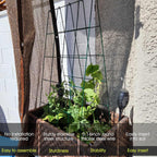 rifny cucumber trellis for raised bed, garden trellis shown in use