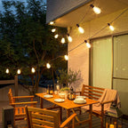 75FT LED Outdoor String Lights, Patio Light, 22+2 S11 Bulbs, Black | Plug in, Dimmer not included, Dimmable, Waterproof, Shatterproof, Connectable Hanging Lights for Backyard Porch, Warm White