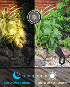 SUNVIE Dusk to Dawn Outdoor Lighting 120V LED Spot Lights Outdoor Landscape Spotlights with Photocell Sensor Waterproof Outdoor Spot Lights for Yard 7W Outdoor Spotlight Flag Light for Garden Tree