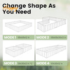 KING BIRD Raised Garden Bed 68" x 36" x 12" (2 Packs) Galvanized Steel Metal Outdoor Planter Kit Box for Vegetables, Flowers, Fruits, and Herbs, Dark Grey