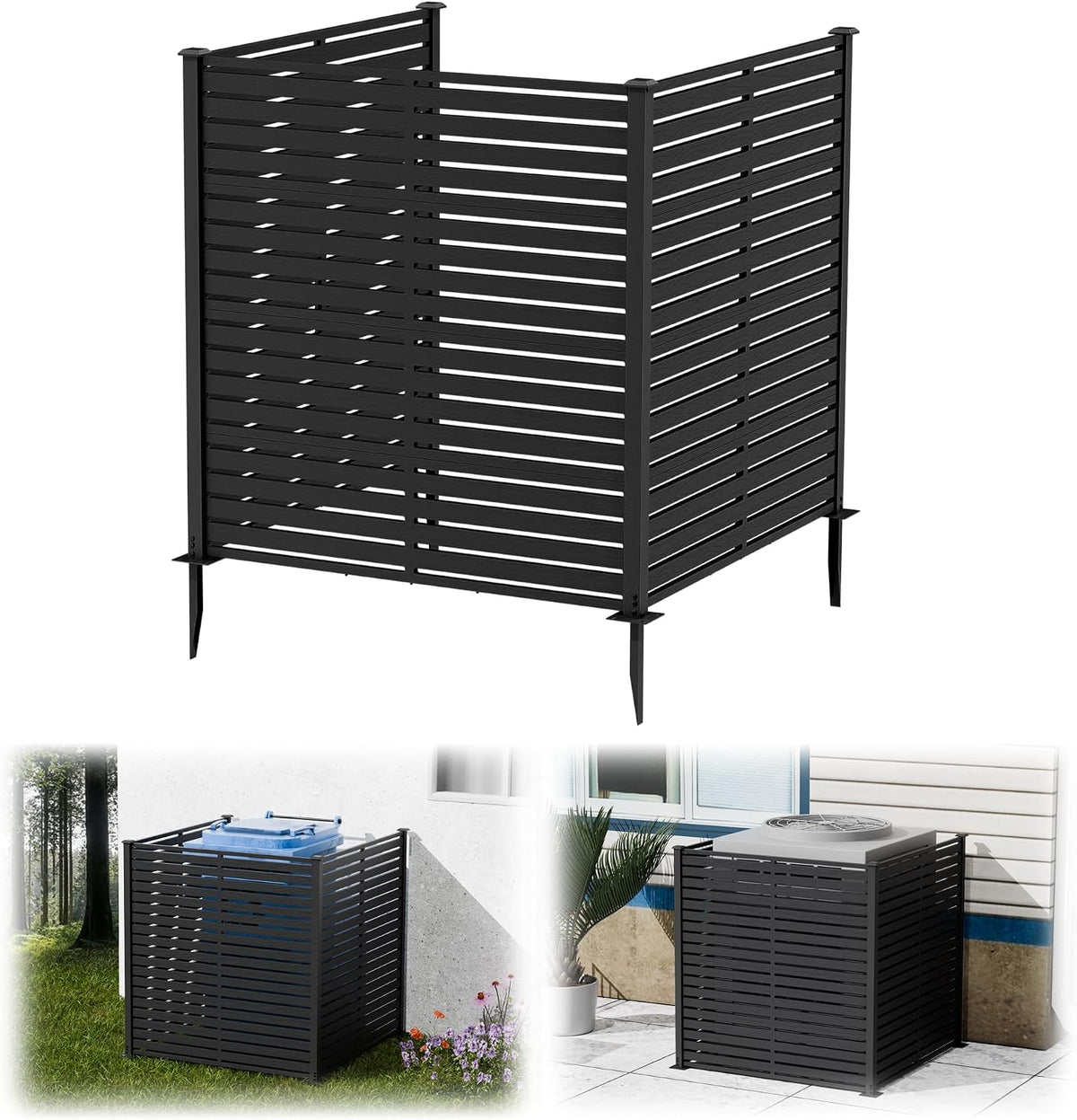 3 panels air conditioner fence, 47" w x, main product view