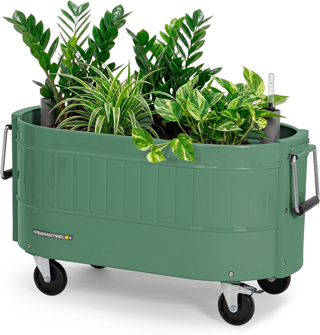 permasteel self-watering garden bed, rolling planter for vegetables, main product view