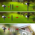 Solar Spot Lights Outdoor, Blue Solar Spotlights Landscape Lighting with IP65 Waterproof 20 LEDs Landscape Spotlight for Garden Path Yard Holiday Decoration 4 Pack