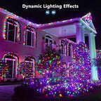 Brizled Color Changing Christmas Lights, 33ft 100 LED RGB Easter Light String with Remote, Dimmable Mini Light String, USB Indoor Decorative Lighting Party Xmas Tree Wreath Year-Round Holiday