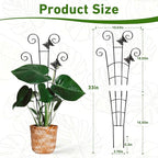 COOMIN 30'' Monstera Plant Support Outdoor, Metal Expandable Plant Supports for Indoor Plants, 2P Garden Trellis for Climbing Plants Indoor - Ivy, Pothos, Philodendron, Hoya