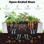 giantexuk raised garden bed with greenhouse, 2 in, close-up detail