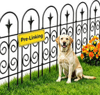 amagabeli 8 panels 24in(h)×10ft(l) decorative garden fence no, main product view