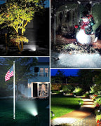 DBF Solar Outdoor Lights, 600LM Solar Spot Lights Outdoor Waterproof with 2 Lighting Modes, Adjustable Head & Solar Panel Landscape Spotlights for Flag Garden Yard Driveway Patio(Cool White, 4 Pack)